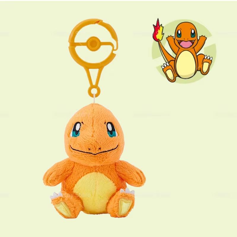 Оригинальный брелок-брелок из плюша Pokemon Пикачу Сильвеон Иви Чармандер Сквиртл Кваксли Ключница с шариком Покемон Аниме Периферийные подарки Премиум-качество