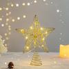 Glitter LED Christmas Tree Topper Star Gold/Silver Xmas Tree Ornaments  Shopping Mall