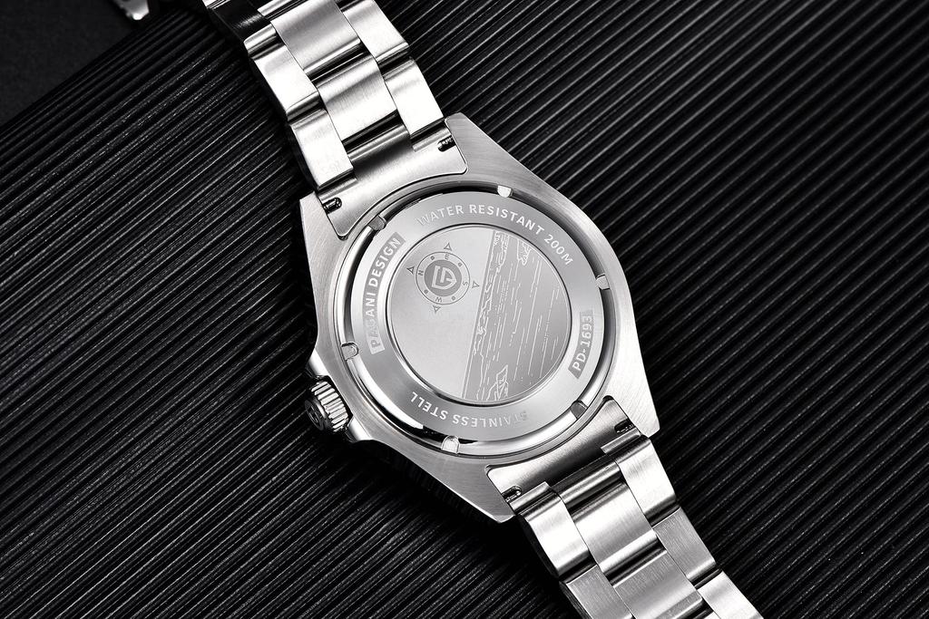 Часы Pagani Design GMT Стрелка Автоматический Механизм Механические Часы с Водонепроницаемостью Керамика Деловые Классические Нержавеющая Сталь Сапфировое Стекло PAGANI DESIGN