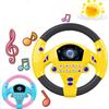 Steering Wheel Toys for Toddlers, Children Steering Wheel with Sound Simulation Driving Car Toys, Pretend Driving Toy, Kids Interactive Toys