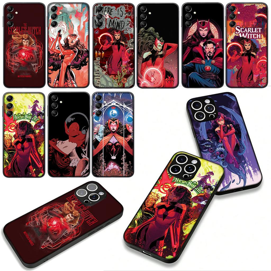 Для Samsung Galaxy A25 A37 A57 A12 A14 A31 A41 A50 A51 A70 A71 A72 A21S A04 M15 Note 20 9 8 10 Чехол M-Marvels Алая Ведьма