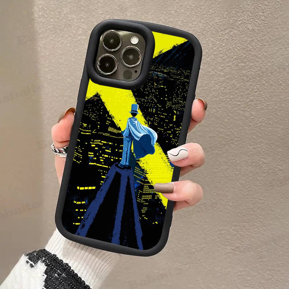 Детектив Конан МУЛЬТФИЛЬМ Для IPhone 17 Pro Max 16 15 14 13 12 11 Plus Черный Мягкий Чехол для Телефона
