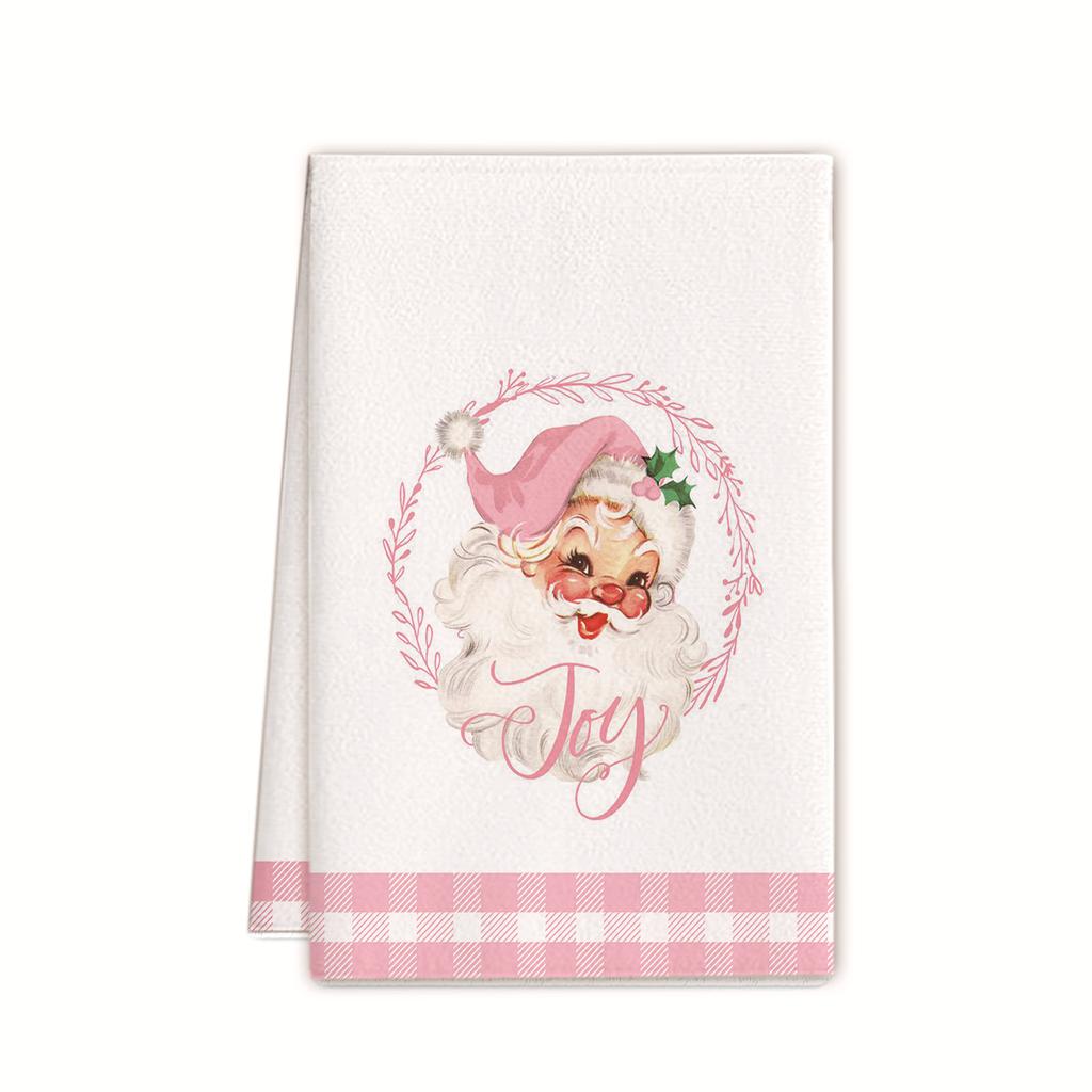 Рождественское полотенце 2025 новое трансграничное полотенце из микрофибры с принтом кухонное полотенце праздничное украшение