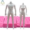 Silicone Mold Doll Body Shape 3D Fondant Tool Handmade DIY Chocolate Baking Decorating Mould