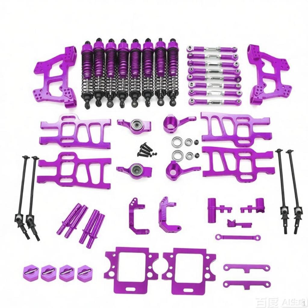 RC Monster Truck Upgrade Kit Machined Cutouts Chassis Damping System Hardware High Strength