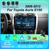 Car Radio Android 14 For Toyota Auris E150 2006 2007 2008 2009 2010 2011 2012 Multimedia Stereo Player Wireless Auto Carplay DVD