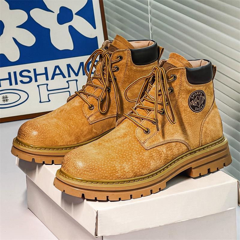 Ботинки мартин мужские 2025 новые ревень осень и зима британский ветер рабочие вельветовые хлопковые ботинки пара 2345-J