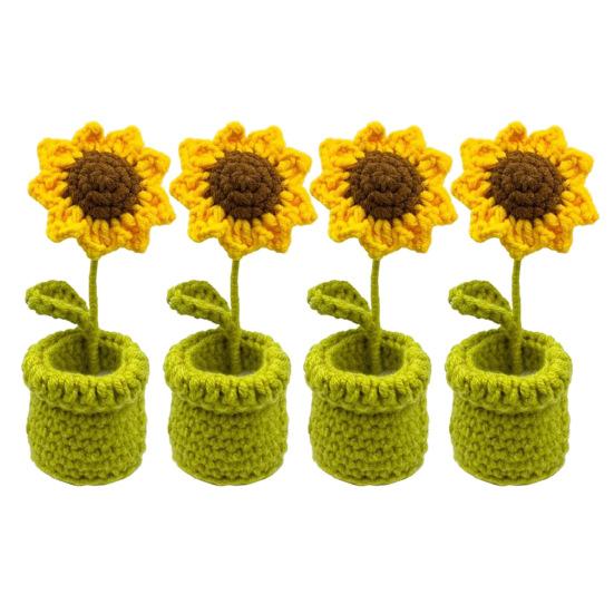 1/4 шт. Защитные чехлы для ножек стола в форме мультяшного подсолнуха, эластичные, предотвращают царапины и шум, многоразовые защитные напольные чехлы для ножек стульев