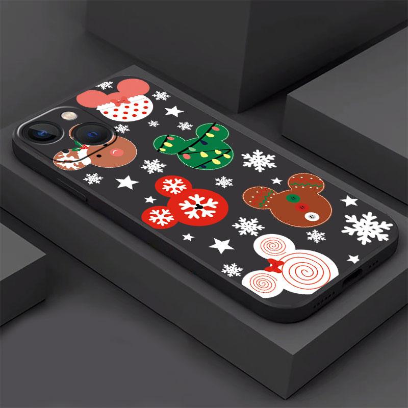 Чехол для Apple iPhone 14 13 11 12 Pro 7 XR X XS Max 8 Plus 6 6S SE 2022 13Pro, черный мягкий телефон, принципиально, Рождественская кукла Олень