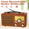 High Quality Retro FM/AM/SW/Wooden Bluetooth Radio Speaker Radio Speaker MP3 Player Gift