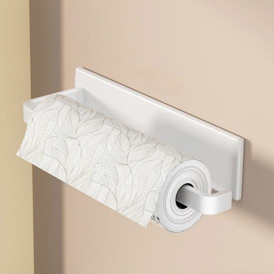 Магнитный держатель для бумажных полотенец для холодильника, не требующий сверления, держатель для салфеток, самоклеящийся настенный держатель для салфеток, органайзер для кухни, экономящий место, для шкафов, автодомов