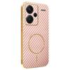 For Xiaomi Redmi Note 13 Pro+ 5G Phone Case Carbon Fiber Textured Electroplated TPU Back Cover