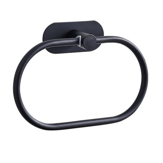 Роскошный настенный крючок для хранения полотенец с кольцом Прочный Легко чистить Простая установка