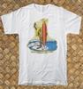 Ретро Футболка Surf Shop 100% Хлопок Винтажное Искусство Пляжный Кролик Морской Крест Бербанк CA Унисекс Футболка