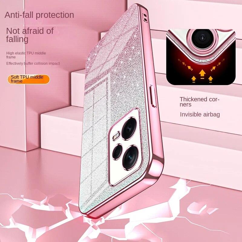 Чехол с блестящим покрытием для Xiaomi Redmi Note 12 Turbo 12S 13 Pro Speed Plus 13C Mi 12T 12 13 13T Pro Ultra Lite, мягкий чехол из ТПУ