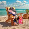 1pc KPop Demon Hunters ZOEY1 Beach Towel, Comfortable and Thick, and Swimming/Bath/Picnic/Camping Towel, Suitable for Seaside Beaches