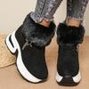 Women Ankle Boots Causal Zipper Internal Increasing Shoes Women Outdoor Luxury Designer Shoes Winter Warm Platform Snow Boots