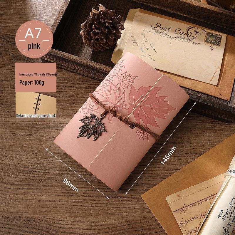 Портативный дорожный дневник из крафт-бумаги: Дневник-блокнот DIY на кольцах