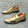 Нью-Бритен Мужские Остроносые Черные Золотые Зеленые Фиолетовые Повседневные Туфли Пенни Лоферы Формальная Свадебная Обувь Zapatos Hombre