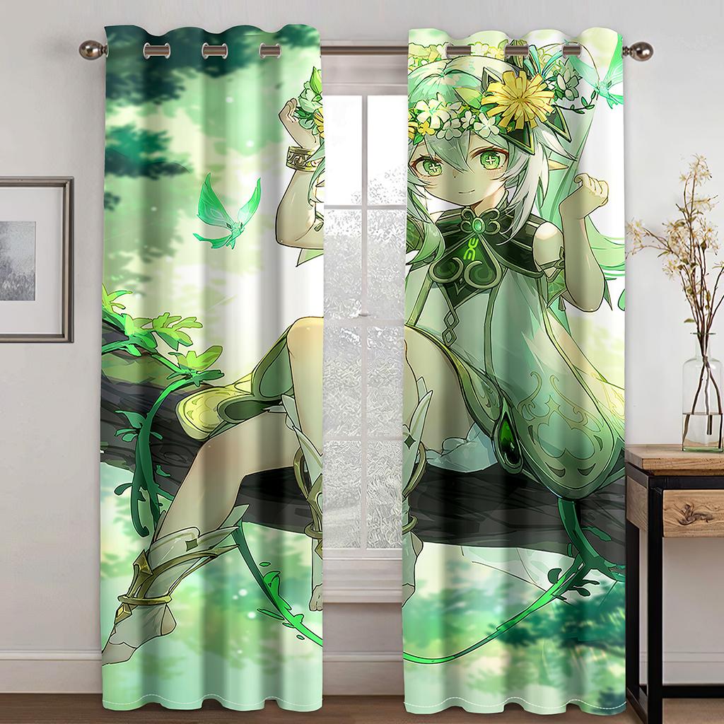 3D сексуальные занавески с героями мультфильмов, занавески с игровыми персонажами, 2 панели, занавески для комнаты для мальчиков и девочек, спальня, гостиная, декор для гостиной