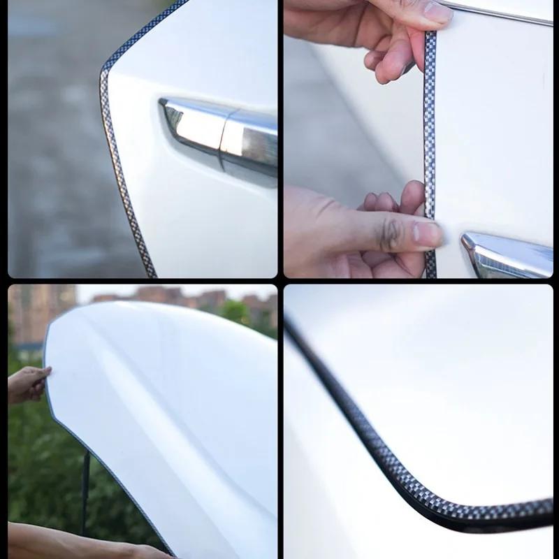 5 м ПВХ-уплотнительная лента для гальванопокрытия, уплотнитель для двери автомобиля, защита от столкновений, U-образная полоса, универсальная наклейка для автомобиля, защищающая от царапин и столкновений