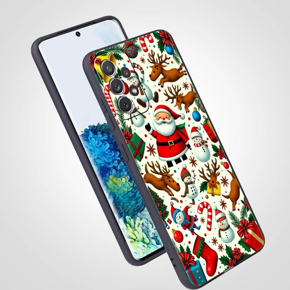 Чехол на телефон «С Рождеством» для Samsung Galaxy A55 A35 A15 A14 A13 A25 A54 A51 A71 A72 A73 A32 A52 A41 5G Мягкий ТПУ корпус Fundas