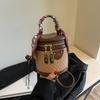 Fashionable Bucket Bag For Women 2023 New Autumn Winter High-end Weave Single Shoulder Crossbody Bag