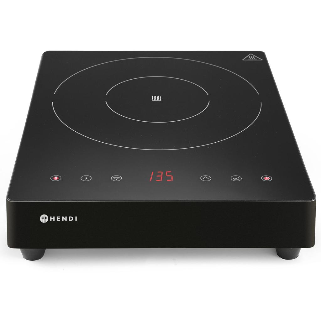 Portable induction cooker with touch panel, 1 heating zone, Black Line, diameter 28 cm, 3500 W, Hendi 239421