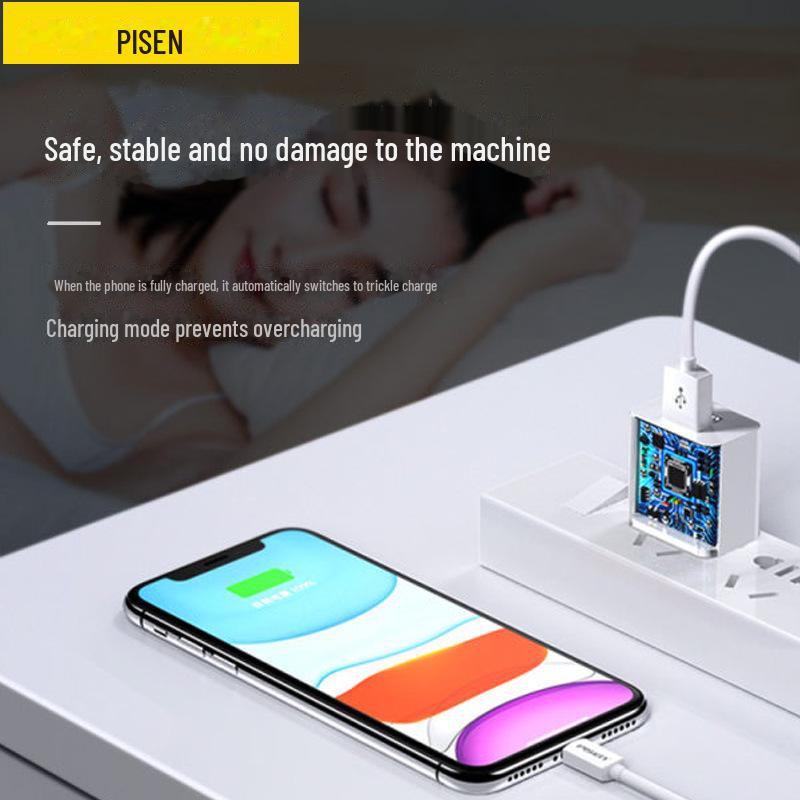 PISEN Двойное быстрое USB-зарядное устройство для устройств Apple и Android