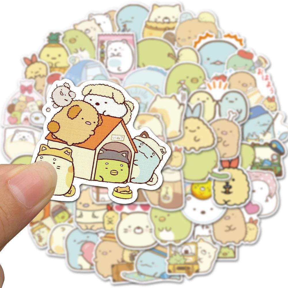50 шт. Кавайные наклейки Sumikko Gurashi из ПВХ, водостойкий набор аниме-стикеров для скрапбукинга, DIY, канцелярские товары, детские игрушки, стикер для японского дневника
