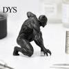 Модный декор для комнаты киберспорта, 3D-печатная фигурка Черной Пантеры, Статуя Воина, Современное Настольное Искусство, Поза Боевого Приседа, Матовый Игровой Стол, Коллекционный Предмет
