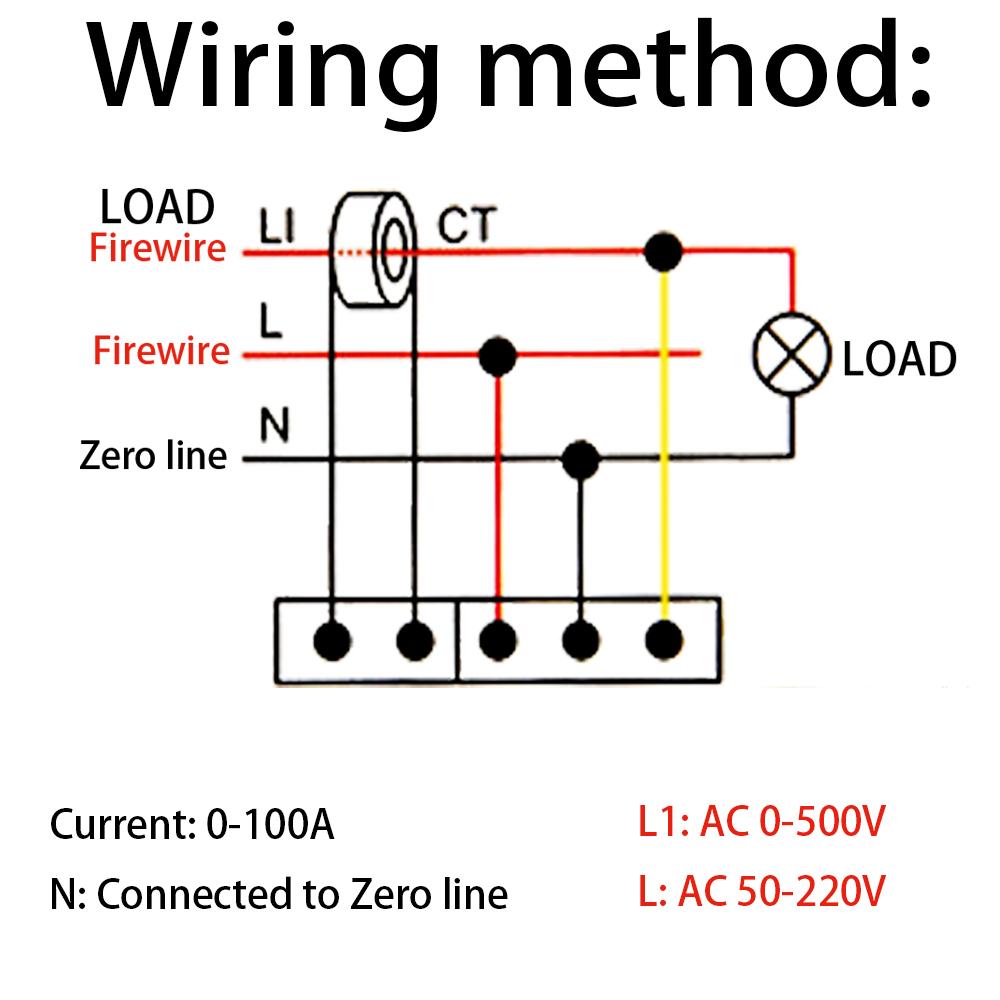KWS-AC305 Ваттметр Измеритель мощности Двойной вольтметр AC 0-500В Напряжение 0-50кВт Анализаторы мощности Светодиодный счетчик электроэнергии AC 0-100А Детектор