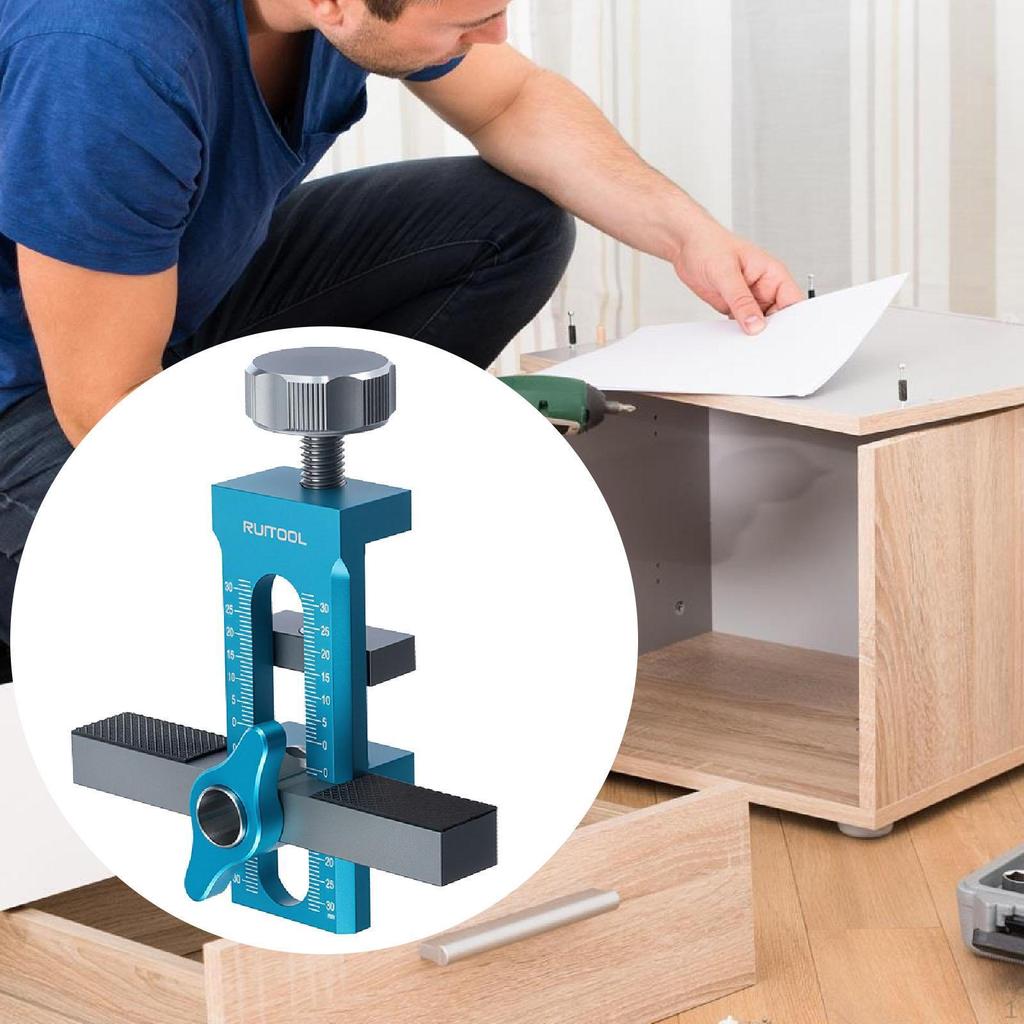Cabinet Door Mounting Jig DIY Tool Easy To Carry Lightweight Sturdy Efficient Portable Hardware