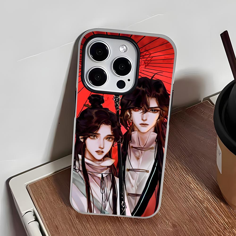 Чехол для телефона 'Благословение Небесных Чиновников' для IPhone 17 Air 16 E 15 14 Plus 13 12 11 Pro Max, Желейный, 2 в 1, Защитный Чехол