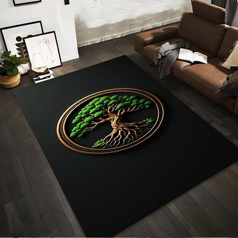 Ancient Tree of Life Design Rug - Non-slip rug suitable for living room and bedroom sofas