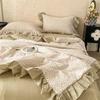 Summer Quilt - Double Layer Cotton Lace, Thin & Breathable, Fluffy Comforter For Bedroom Decor (Comfortable)