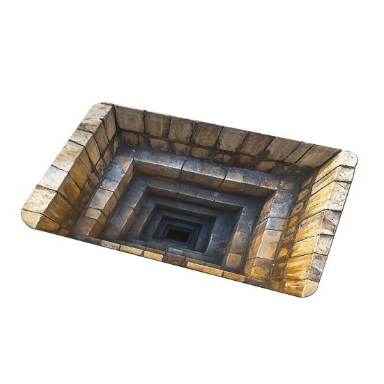 3D Оптическая Иллюзия Ловушка Придверный Коврик Бесконечная Бездна Ковер Реалистичный Визуальный Придверный Коврик Нескользящий Напольный Коврик