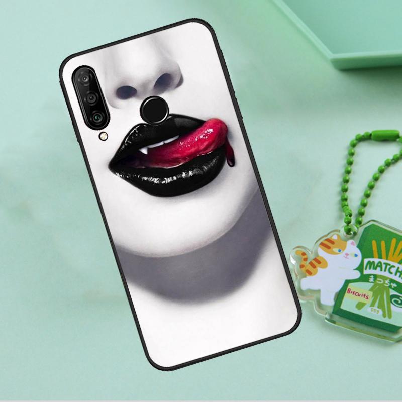 Сексуальные губы вампира для Huawei Nova 10 9 SE 5T 12s 12i 11i Y91 Y90 Y60 Y70 Y72 Y61 P20 P40 P30 Lite P60 Pro Чехол