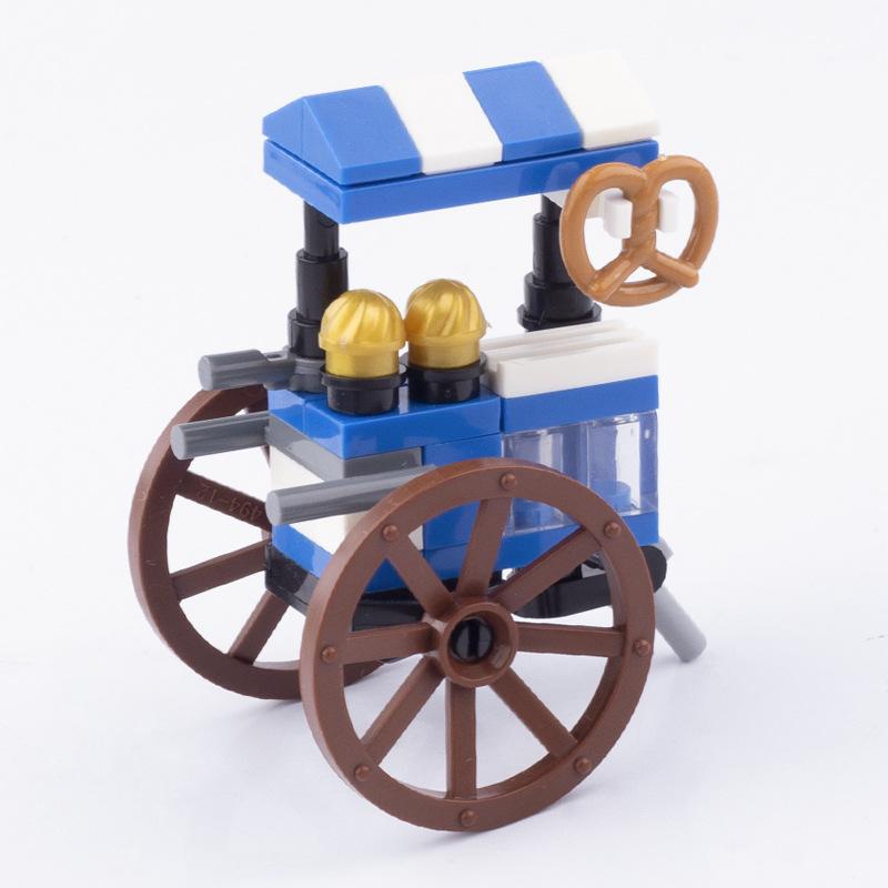 Игрушки-конструкторы MOC Модель Совместимые детали MOC Кирпичи Городская уличная лампа Строительный блок Лампа с Хэллоуинской летучей мышью