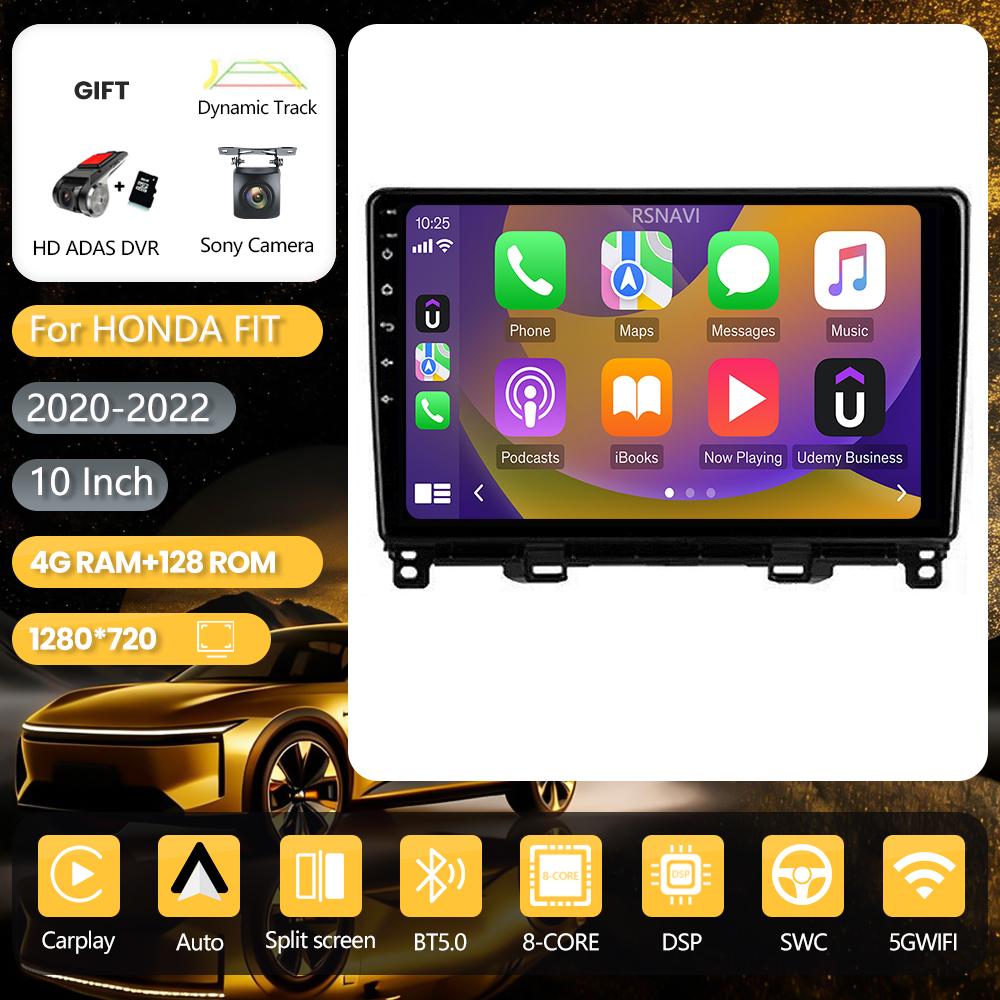 Autoradio multimédia Android 16 Carplay Auto avec écran 2K pour Honda Jazz 4 2020 - 2021, Qualcomm, GPS, 2din