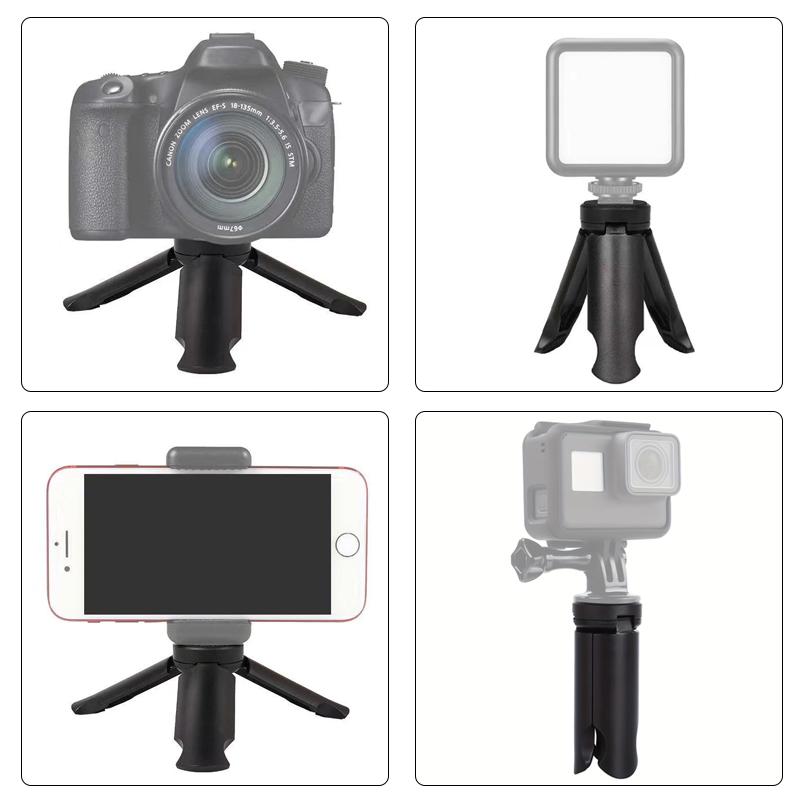Mini Tripod Stand With 1/4'' Screw For DJI Pocket 3/4 Gopro Camera Video Vlog Grip Fill Light Phone Gimbal Portable Desk Tripod