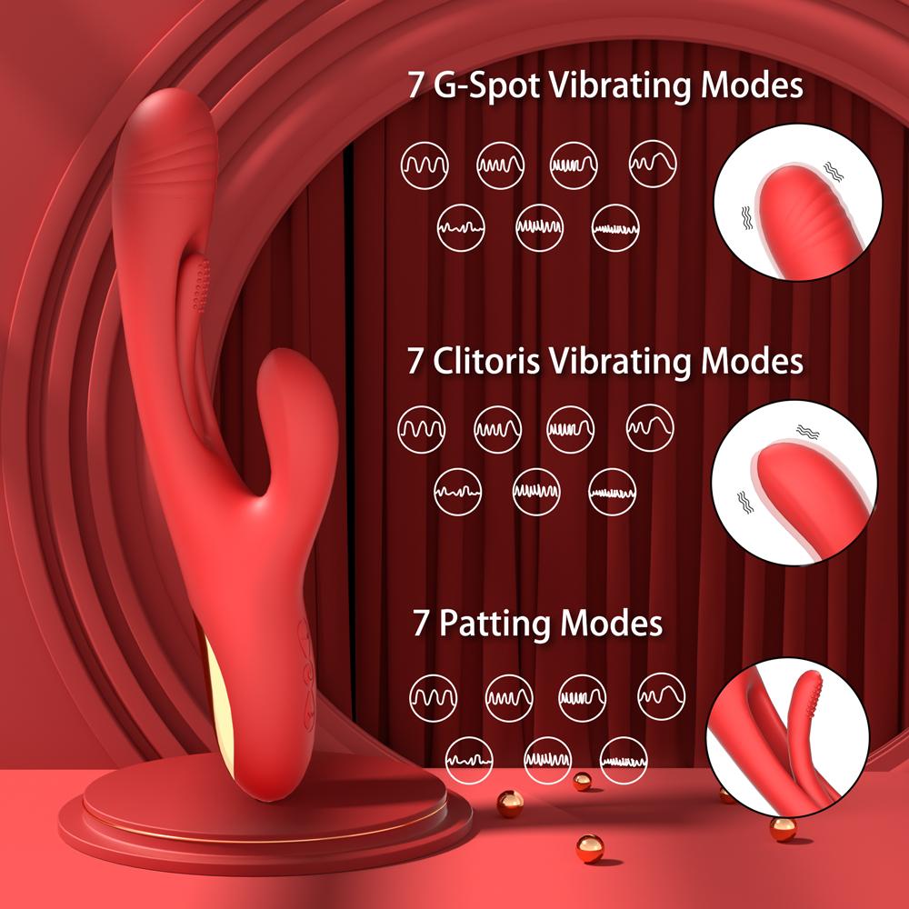 21 Modes Patting Vibrator for Clitoris Stimulator Massager Powerful G Spot Vibrating Sex Toy for Adult Female Goods