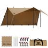 GOGlamping Square Tarp TC Square Tarp Polycotton Bonfire Safe Loops и специальная водонепроницаемая лента 500 мм Водонепроницаемый водоотталкивающий светильник