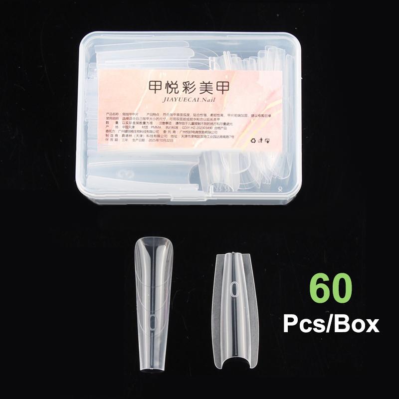 Двойные формы для наращивания ногтей (Sandwich Dual Nail Forms) 60 шт., 15 размеров, для быстрого наращивания - Двойные формы, Т-образные, Эллипс, Формы для маникюра, Верхняя форма, Нижняя форма, 3D