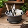 Wide Mouth Garden Containers Bulb Plant Pot with Saucer, 10 Inch 13 Flowerpot Matte Finish Flower Pots Drainage Holes, Indoor Outdoor Planter