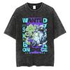 Harajuku Fashion Vintage TShirt Japanese ONE PIECE Anime Graphic Oversize T Shirt Washed Tshirt Men Summer Cotton Tops Tees