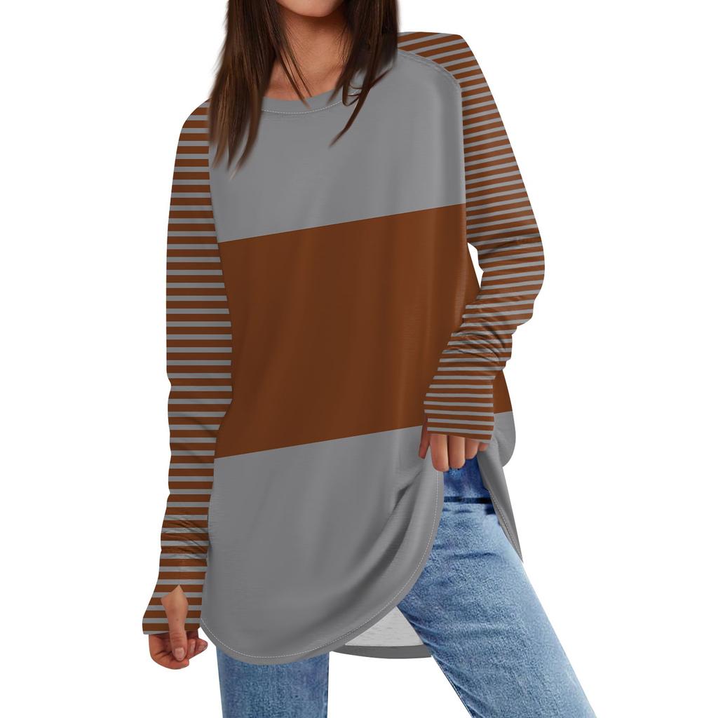 Женская толстовка большого размера с графическим принтом, длинный рукав, спущенное плечо, круглая рубашка, топы, винтажная одежда