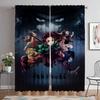 Modern Living Room Curtains for Camera Demon Slayer Blackout Curtain Shades Home Interior Curtains 2 Pieces Halloween Decoration