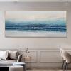 100% Hand Painted Big Size Modern Abstract Thick Navy Ocean Seaside Beautful Landscape Nature Oil Painting On Canvas Home Decor