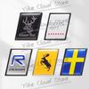 vzpgl9 Prancing Deer R Design Sweden Flag Elk Decoration Emblem Car Styling 3D Metal Badge For Volvo XC60 XC90 V40 Body Trunk Stickers